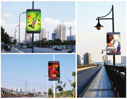 China Pantallas al aire libre a todo color de la publicidad de Digitaces de la cartelera de la pantalla LED de poste de la calle de P5mm proveedor