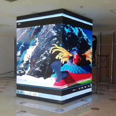 China Densidad interior del pixel del tamaño 320mm*160m m del módulo de la columna P2.5 del cubo de la pantalla LED 160000 gabinetes de ángulo recto proveedor