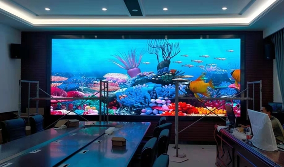 P1.25 Display LED fijo en interiores gabinete de aluminio de alta resolución a todo color Smd 3 en 1 para el salón de exposiciones de la escuela