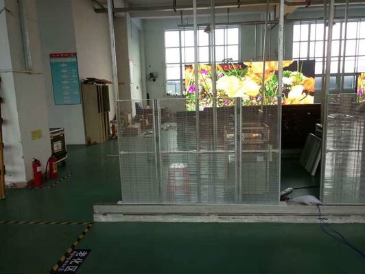 Exhibición llevada ventana transparente estándar ligera de la pared de la pantalla del LED