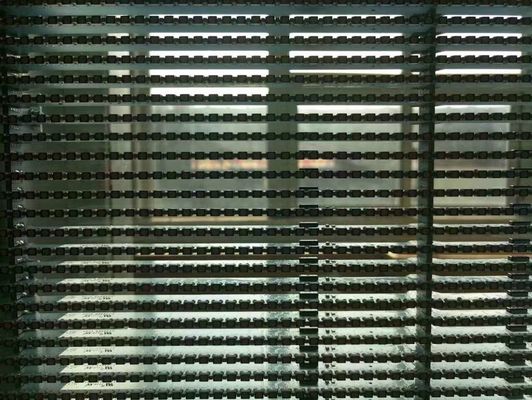 Exhibición llevada ventana transparente estándar ligera de la pared de la pantalla del LED