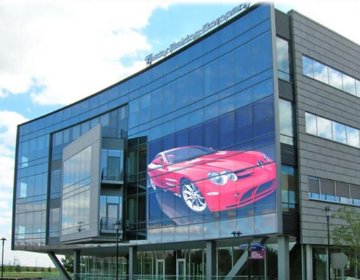 Pantalla LED transparente 1000*500 1000*1000 tamaño personalizado centro comercial de vidrio de serie interior fijo o elevador
