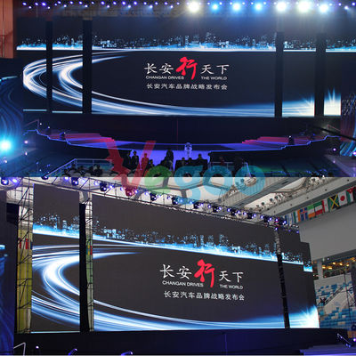 China Lámpara negra llevada comercial 1R1G1B/SMD2121 de las pantallas de la pantalla LED de alquiler ligera P4 proveedor