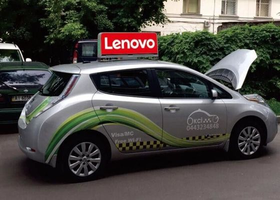 Pantalla LED a prueba de polvo del taxi P5 de la prenda impermeable del alto brillo para la publicidad promocional