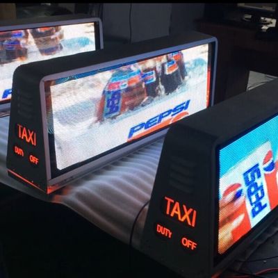 China Muestras de publicidad a todo color al aire libre modificadas para requisitos particulares del top del taxi P5 9500K - 11500K proveedor
