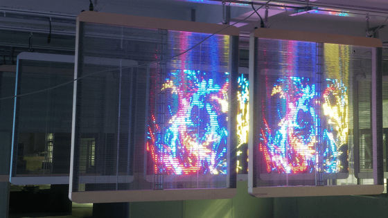 China Pantalla de cristal video transparente de alta resolución, P20 el panel llevado al aire libre de la INMERSIÓN 346 proveedor