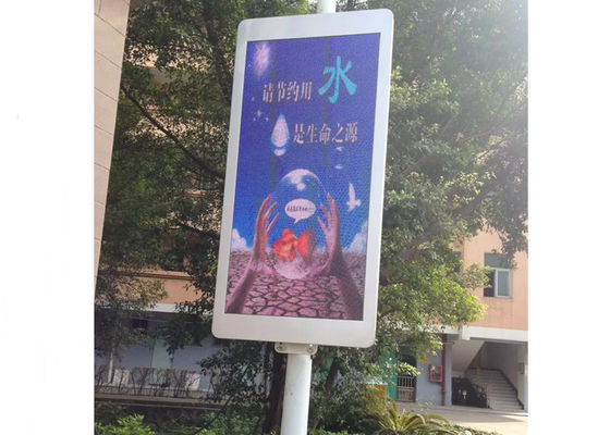 Publicidad de la pantalla LED al aire libre MBI5124/ICN 2038S de poste de la calle de P5mm