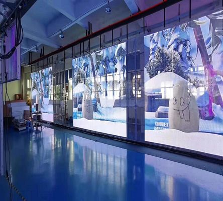 Anuncio comercial de la pared video transparente del LED en la pared de cristal etc