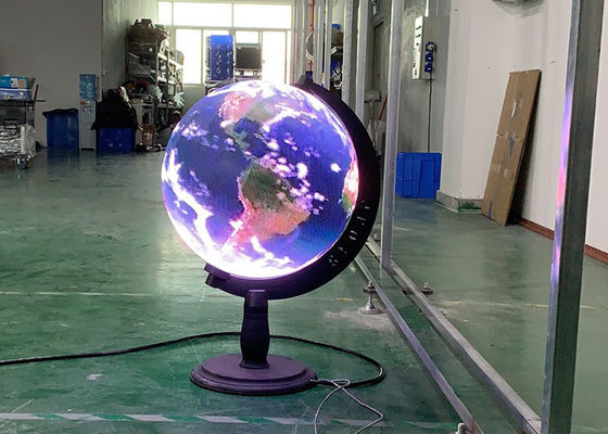 Contexto a todo color de alta resolución flexible de la etapa de la pantalla de visualización de la esfera de la reproducción de vídeo de LED de la bola