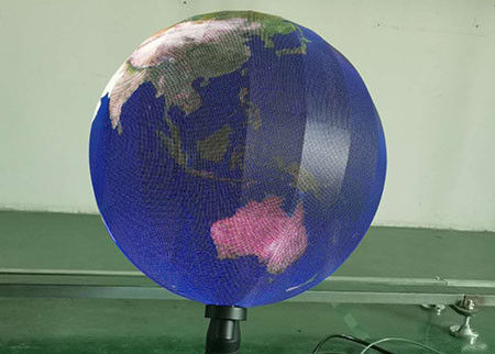 Alta definición del LED de la bola de la pantalla P1.9 RGB SMD del diámetro a todo color interior flexible del globo los 0.5m