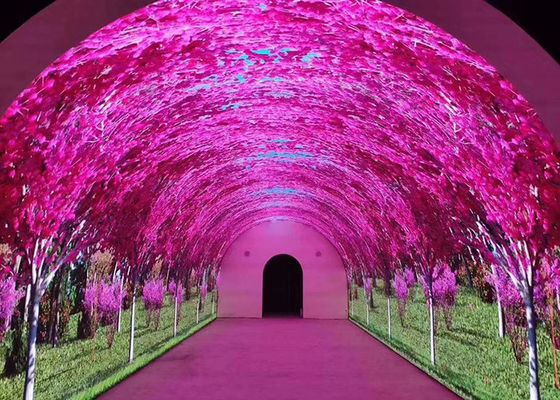 La pantalla llevada interior de la publicidad video flexible P2 curvó la exhibición del cilindro integrada formando el módulo ligero y fino