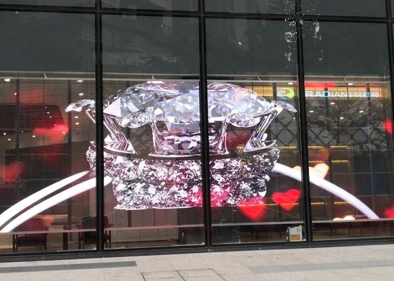 Exhibición transparente comercial de la cortina de HD SMD P3.91 LED