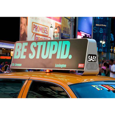 Pantalla LED inalámbrica del top del taxi de los Gps 4G Wifi 60*160m m de Digitaces