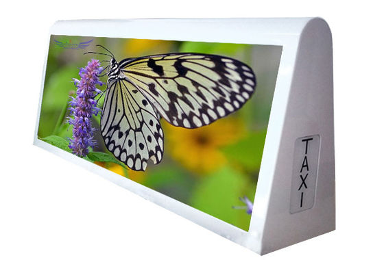 Pantalla LED inalámbrica del top del taxi de los Gps 4G Wifi 60*160m m de Digitaces