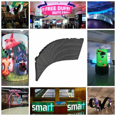La pared video de la pantalla LED flexible interior de P2.5 milímetro modificó la exhibición creativa del estilo para requisitos particulares libre del tamaño
