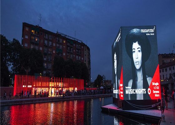 Pantalla LED fija de publicidad de pared con tamaño de gabinete de 960 x 960 mm y color completo