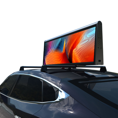 P4 LED de señalización móvil para la publicidad en la parte superior de los taxis de alto brillo de control 4G / USB a prueba de agua
