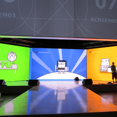 Display LED de configuración rápida P2.976 ligero y de alto brillo para eventos públicos