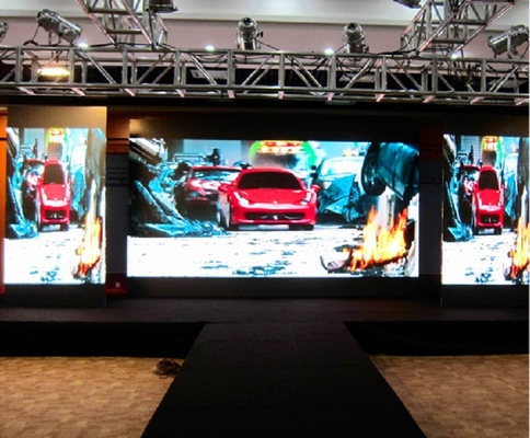 Grupo de fondo de escenario interior Pantalla LED P3 a todo color con tono de píxeles de 3 mm y método de conducción de escaneo 1/32