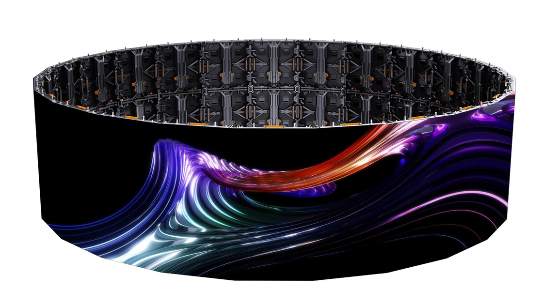 Display LED de alquiler curvado de alta precisión y unión sin costuras para exposición grado IP43