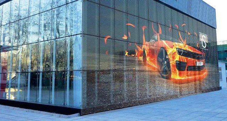 Pantalla LED transparente para exhibición y venta al por menor
