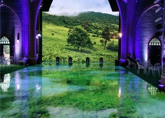 Pantalla de vídeo al aire libre de la etapa IP65 de Dance Floor de la pantalla LED de acrílico a todo color de la teja P4.81P3.91 con el sistema del radar