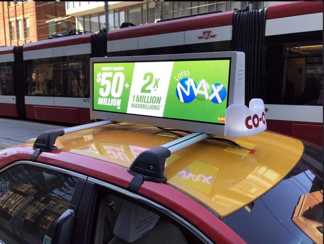 P4 P5 P6.67 12-36V de luz exterior LED para la publicidad en el techo de los taxis